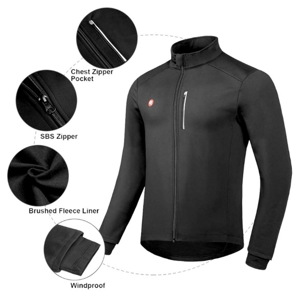 Men’s Przewalaks athletic black zip up jacket back pocket zippered pocket sz xl - Picture 1 of 8